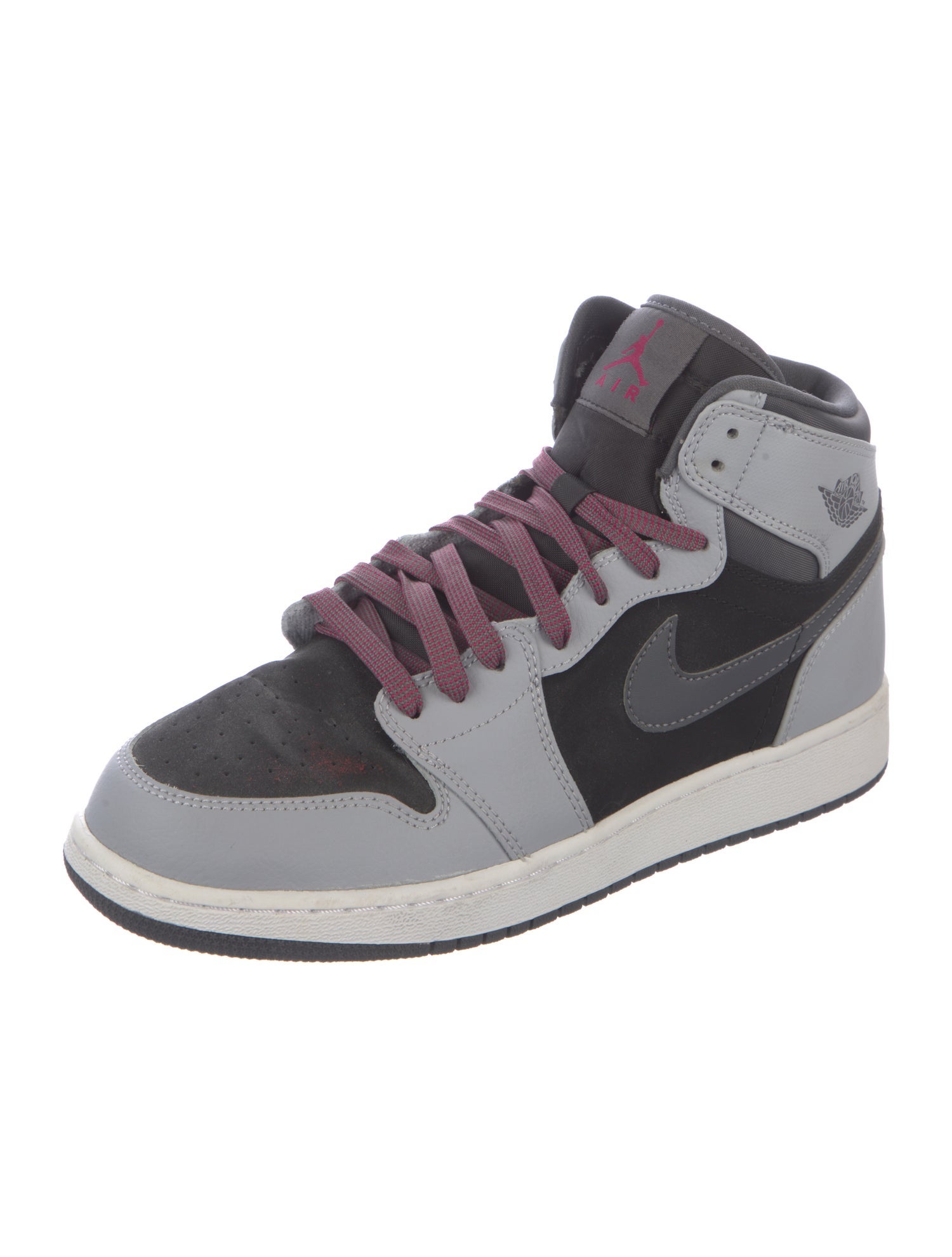 Jordan Leather Colorblock Pattern Athletic Sneakers