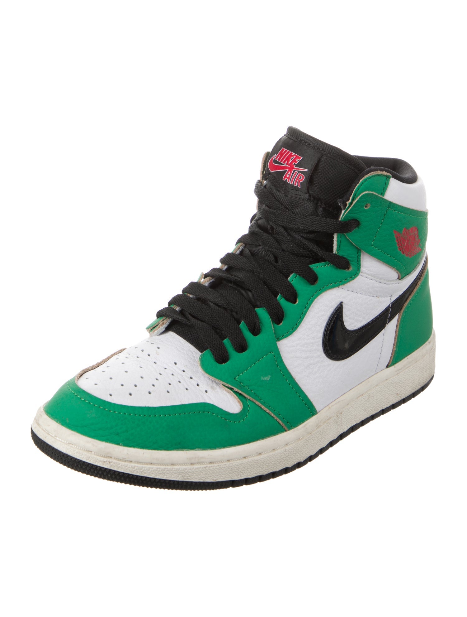 Jordan Leather Colorblock Pattern Athletic Sneakers