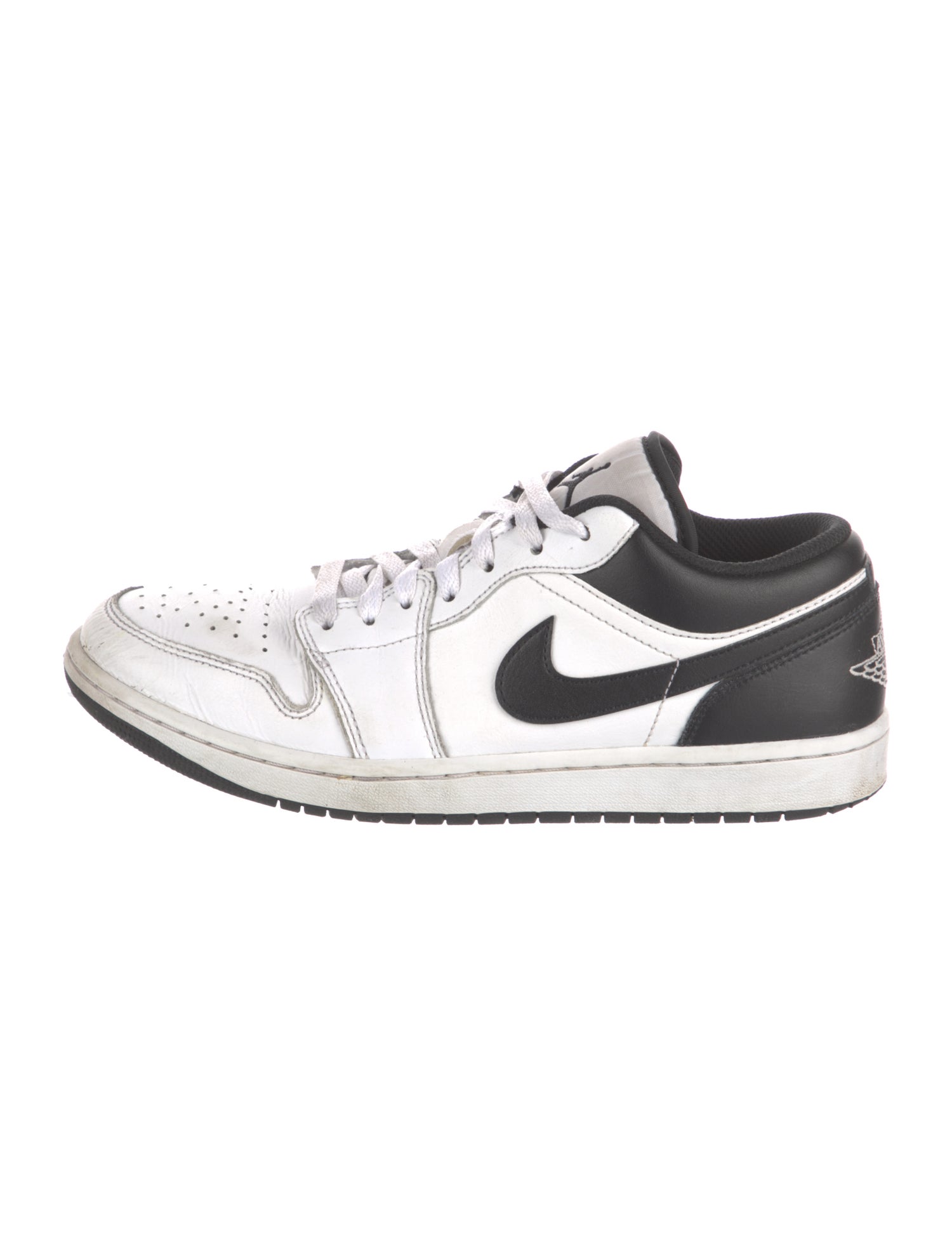 Jordan Leather Colorblock Pattern Athletic Sneakers