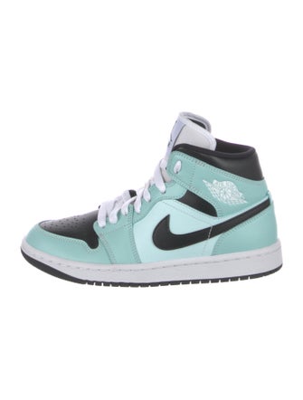 Jordan 1 Mid Aqua Blue Tint Wedge Sneakers