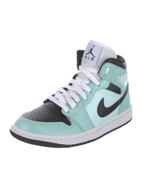 Jordan 1 Mid Aqua Blue Tint Wedge Sneakers