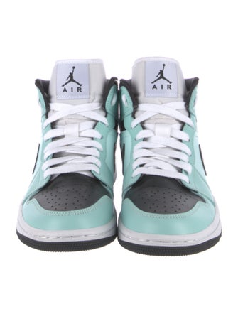 Jordan 1 Mid Aqua Blue Tint Wedge Sneakers