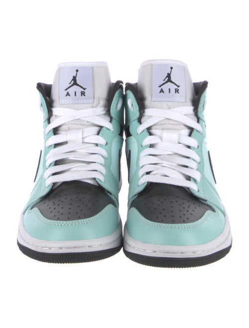 Jordan 1 Mid Aqua Blue Tint Wedge Sneakers