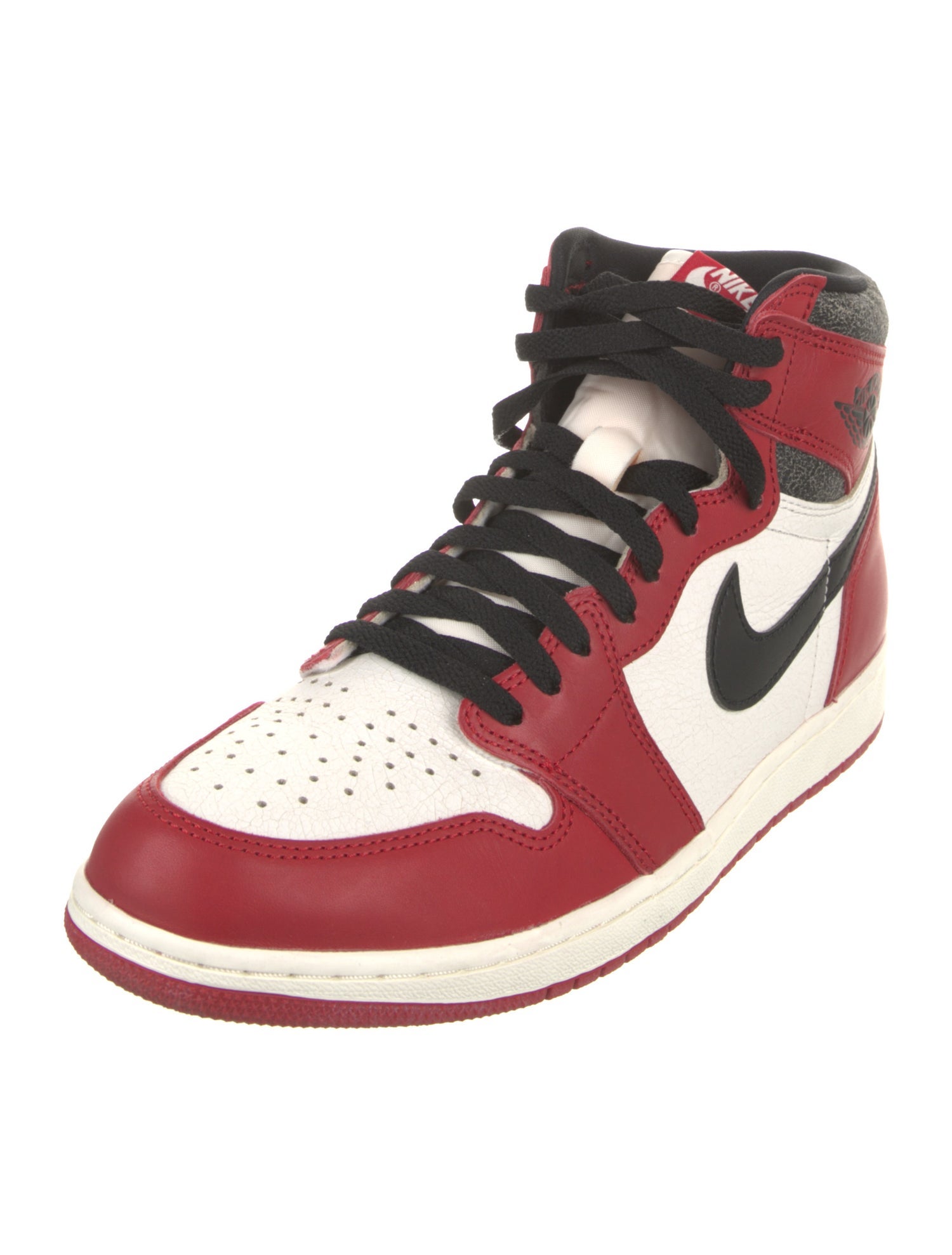 Jordan Leather Colorblock Pattern Sneakers