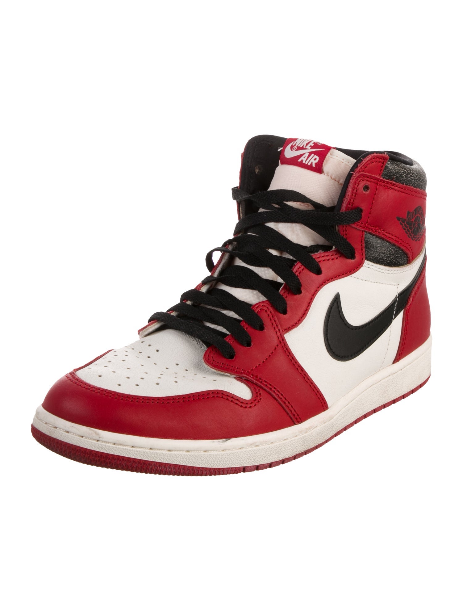 Jordan Leather Colorblock Pattern Sneakers