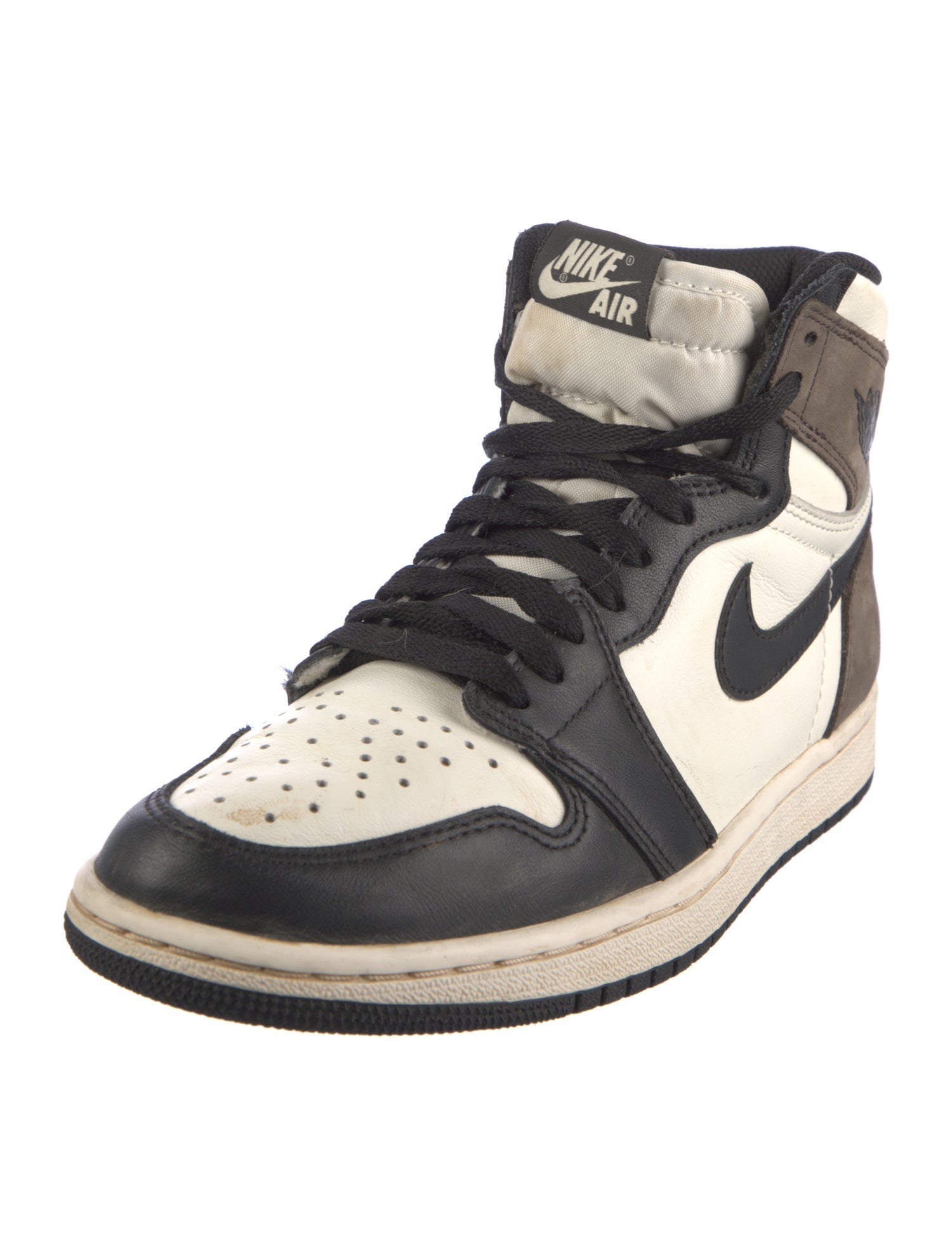 Jordan Leather Colorblock Pattern Athletic Sneakers