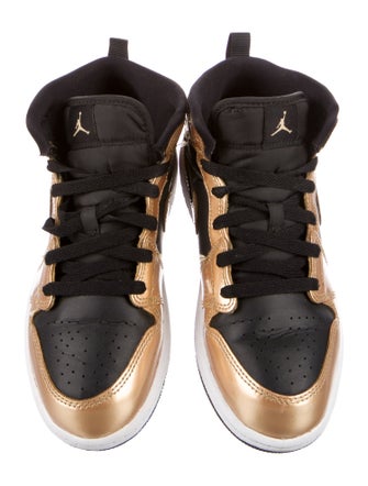 Jordan 1 Mid SE Metallic Gold Black (PS)
