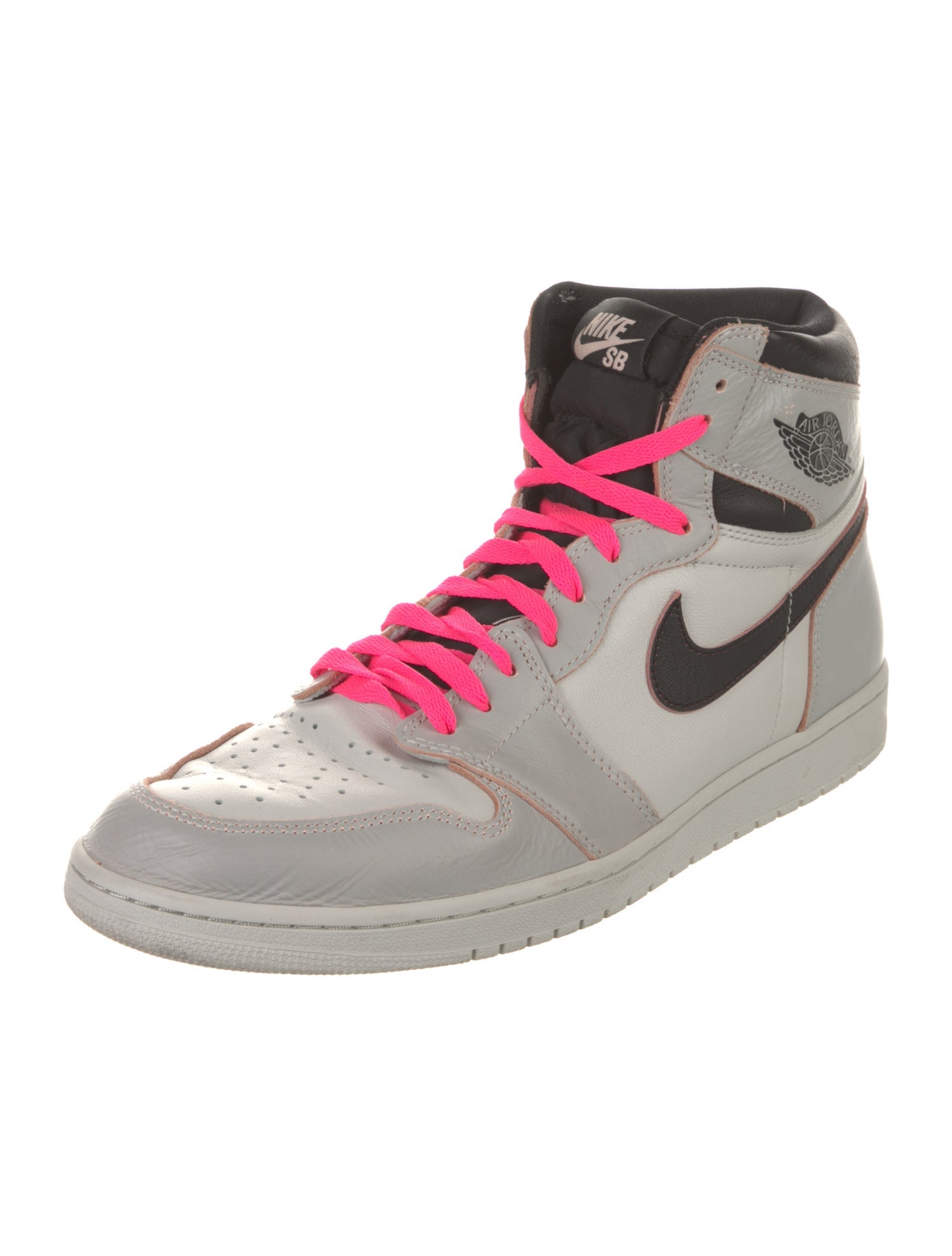 Jordan Leather Colorblock Pattern Sneakers