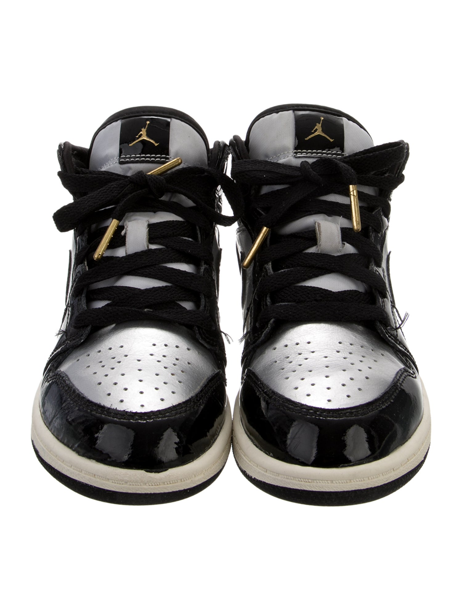 Jordan 1 Mid SE Black Metallic Silver Sail Metallic Gold (PS)