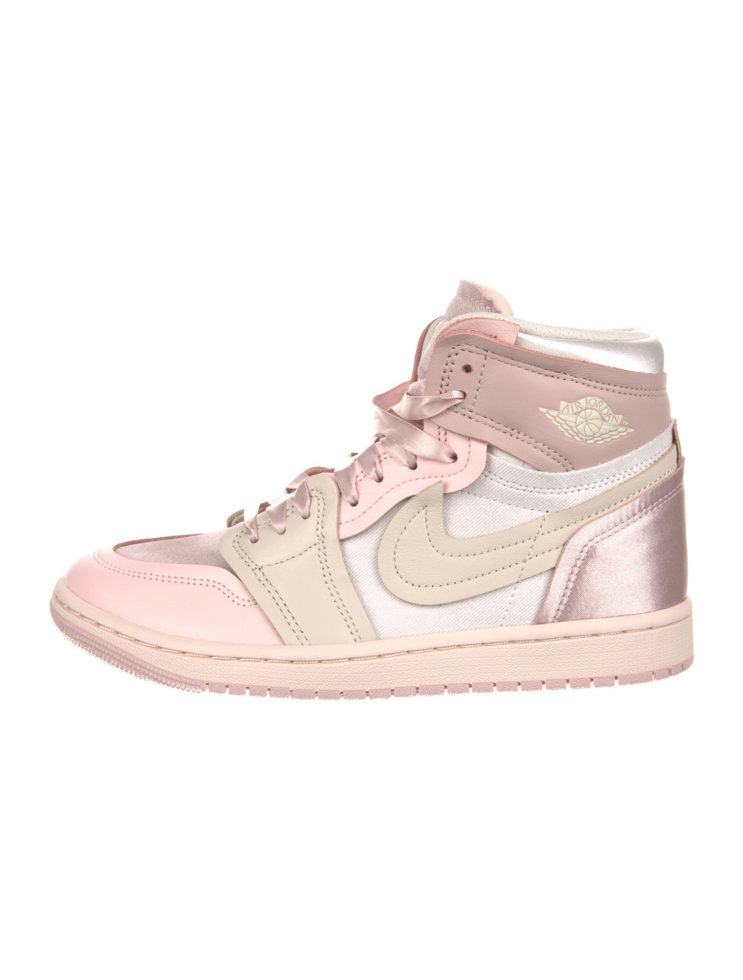 Jordan 1 MM High Pink Oxford Athletic Sneakers
