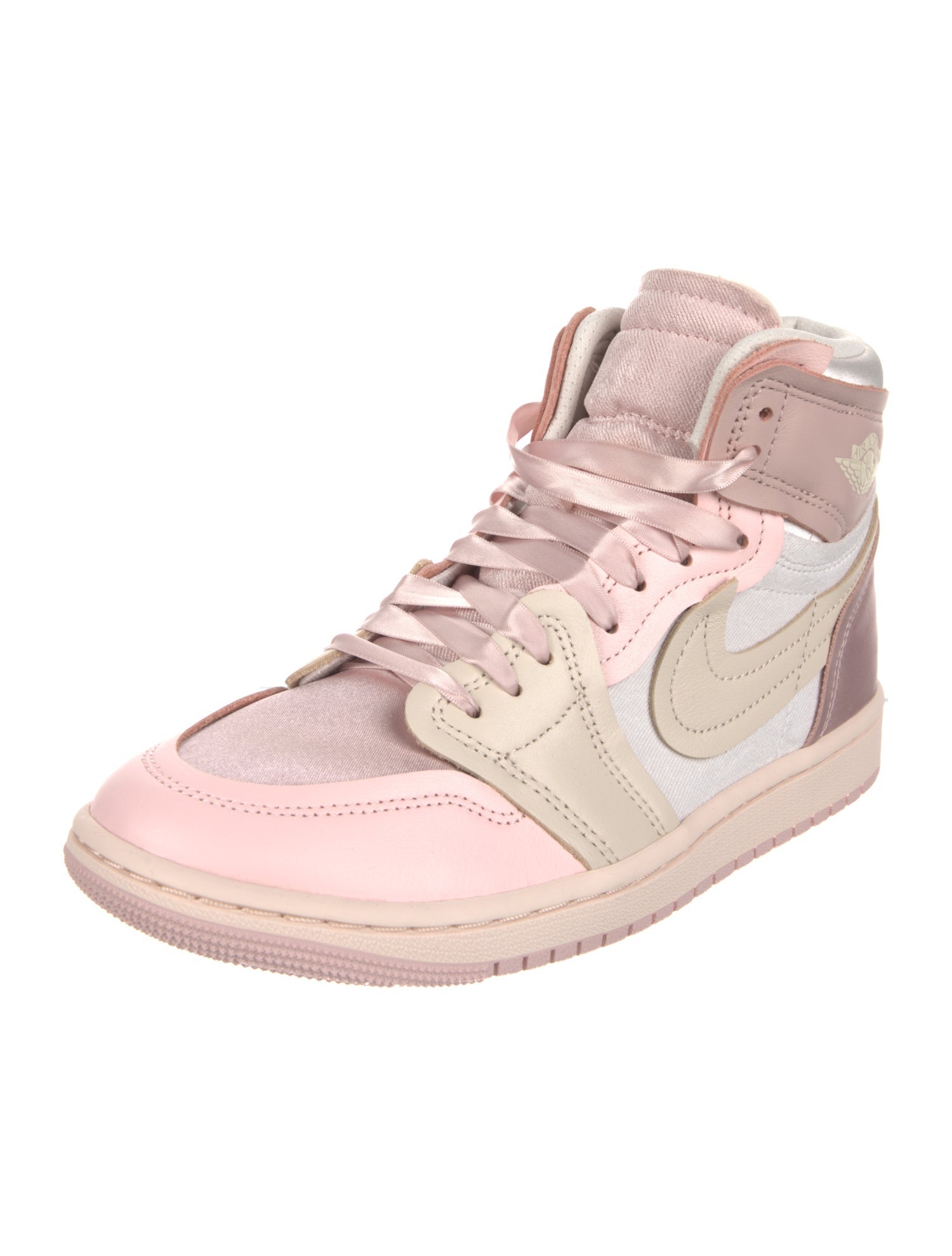 Jordan 1 MM High Pink Oxford Athletic Sneakers