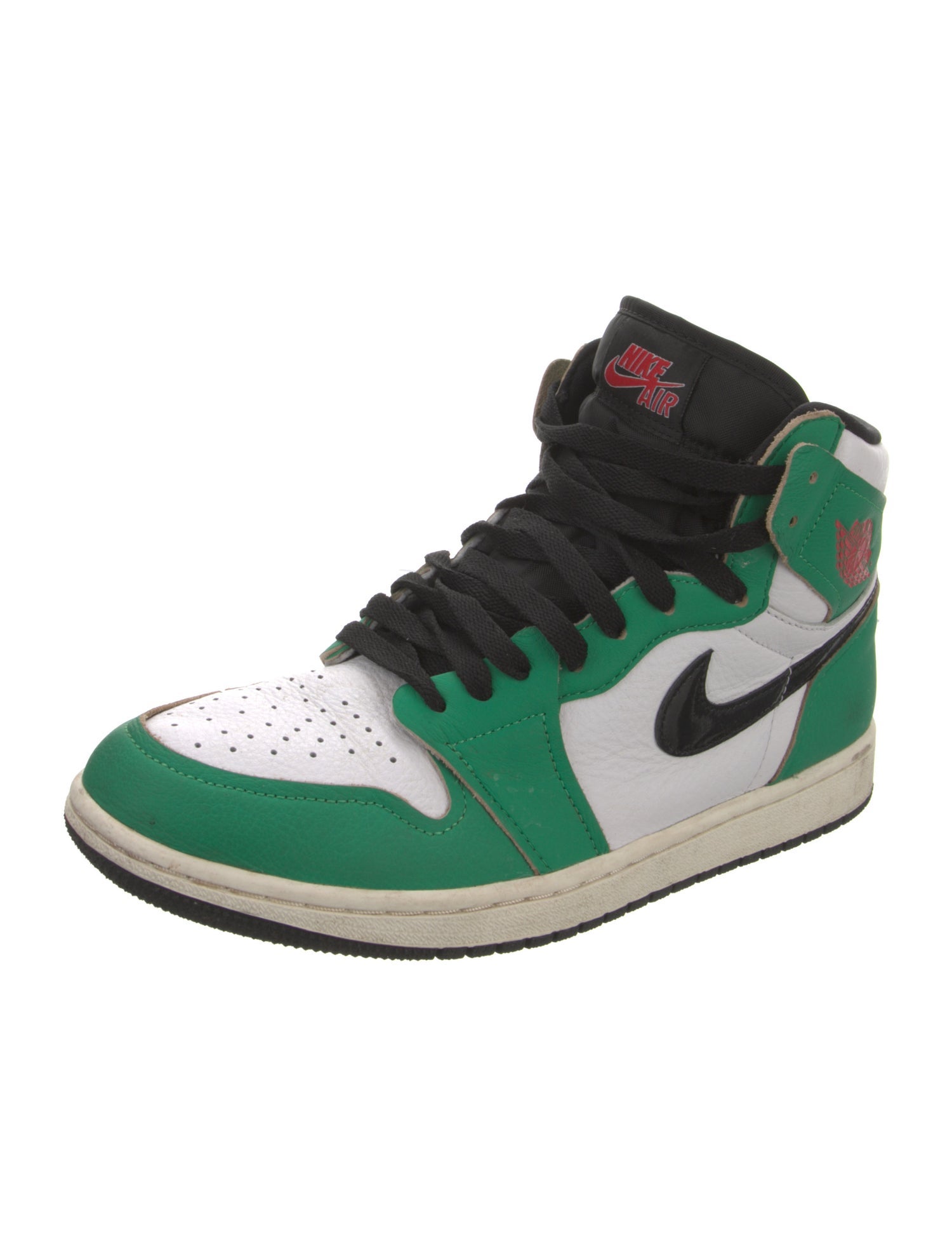 Jordan Leather Colorblock Pattern Wedge Sneakers