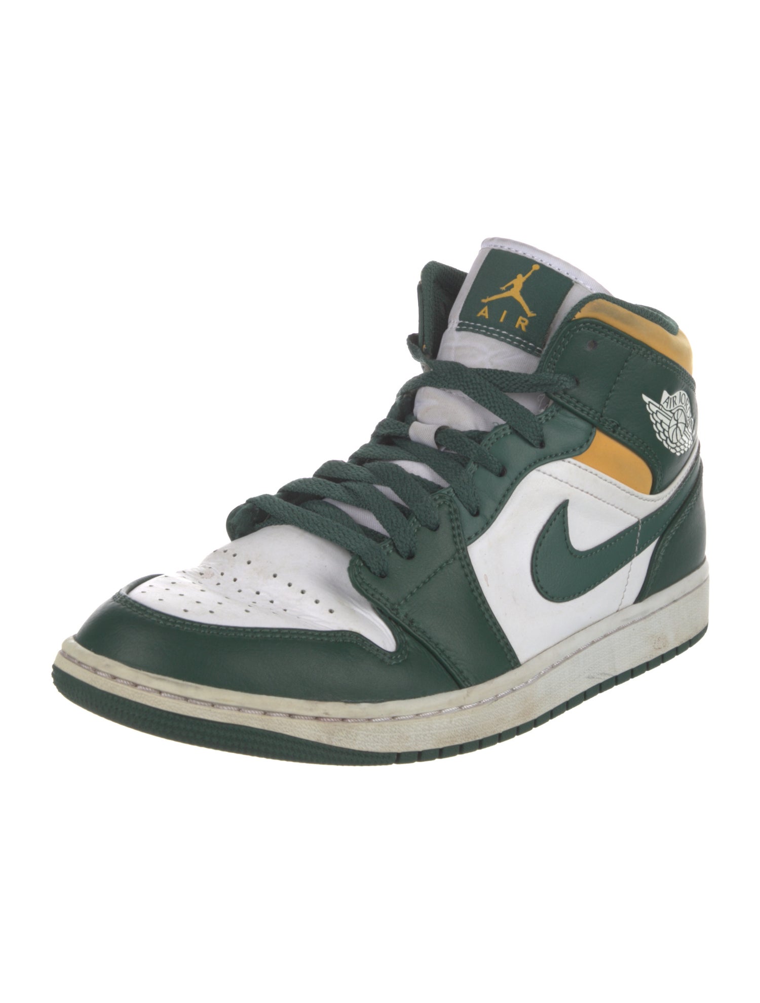 Jordan Leather Colorblock Pattern Sneakers