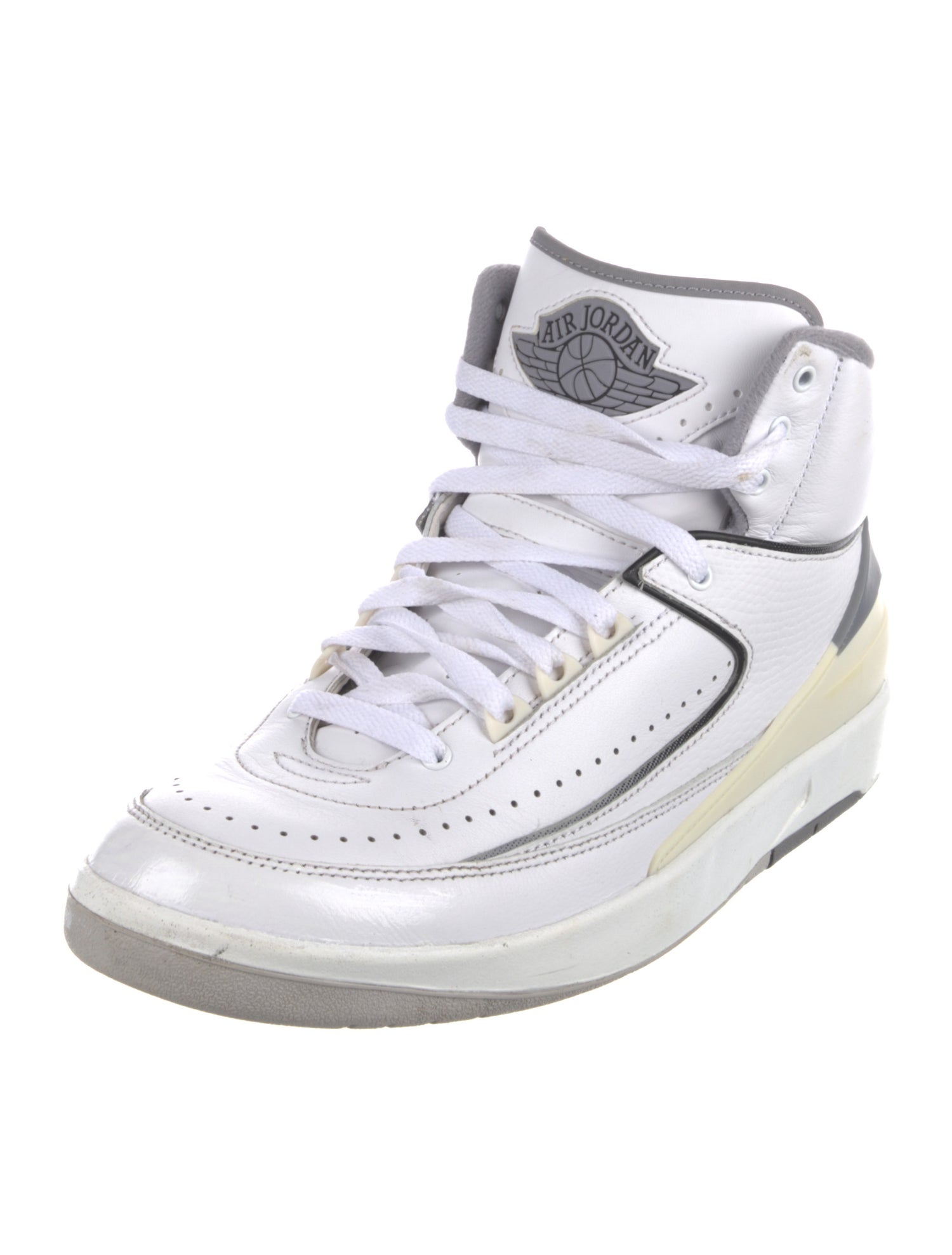 Jordan Leather Colorblock Pattern Sneakers