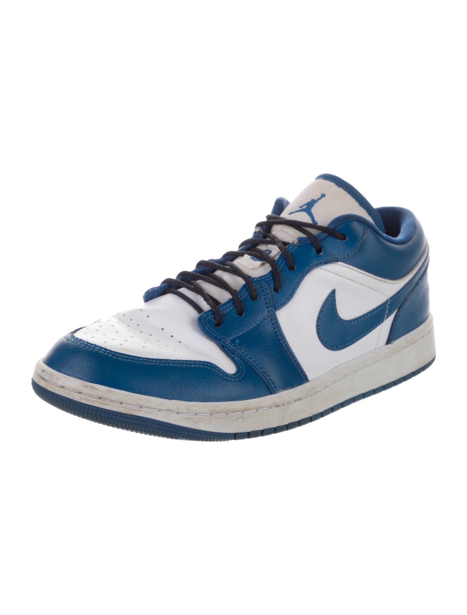 Jordan Leather Colorblock Pattern Athletic Sneakers