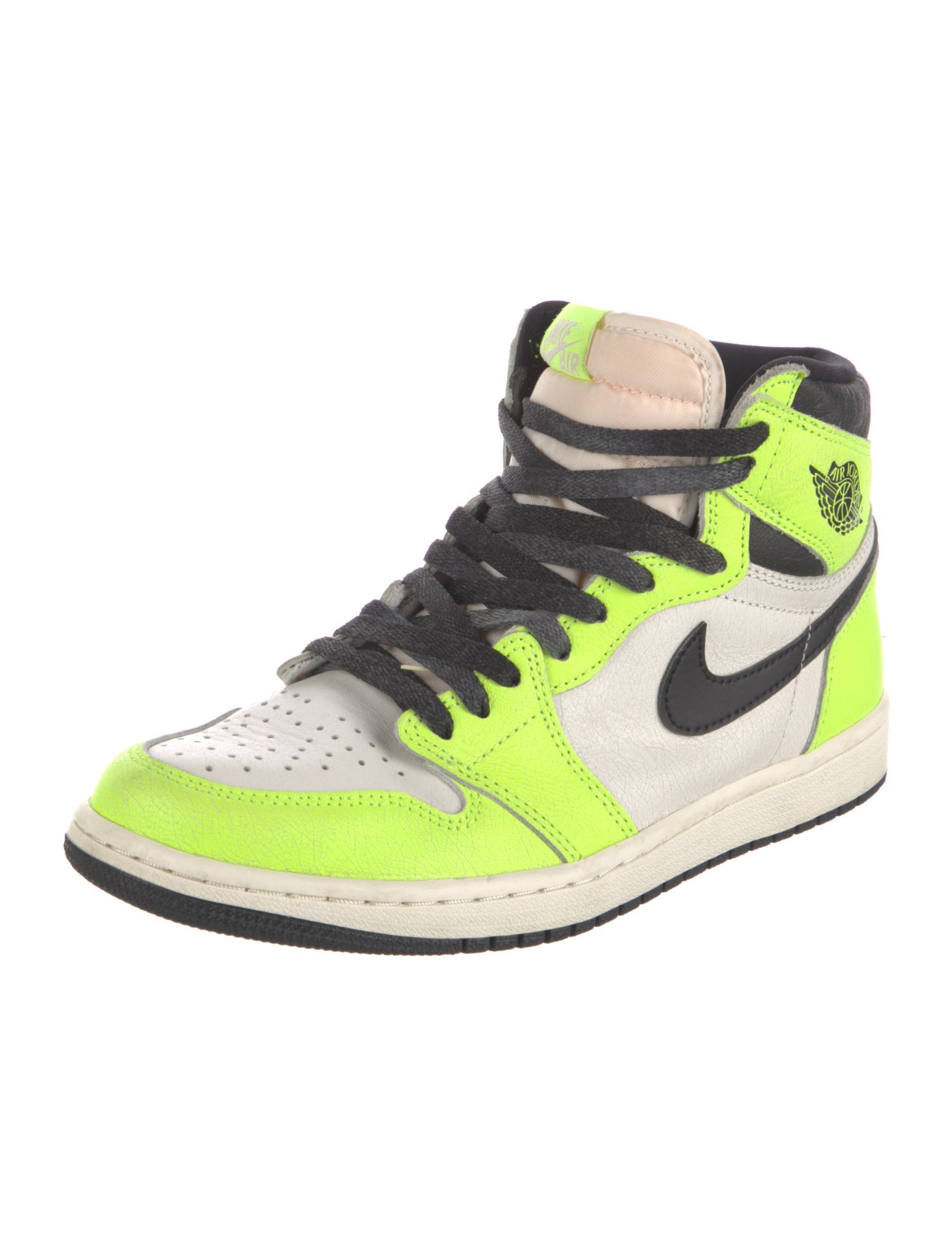 Jordan Leather Colorblock Pattern Sneakers