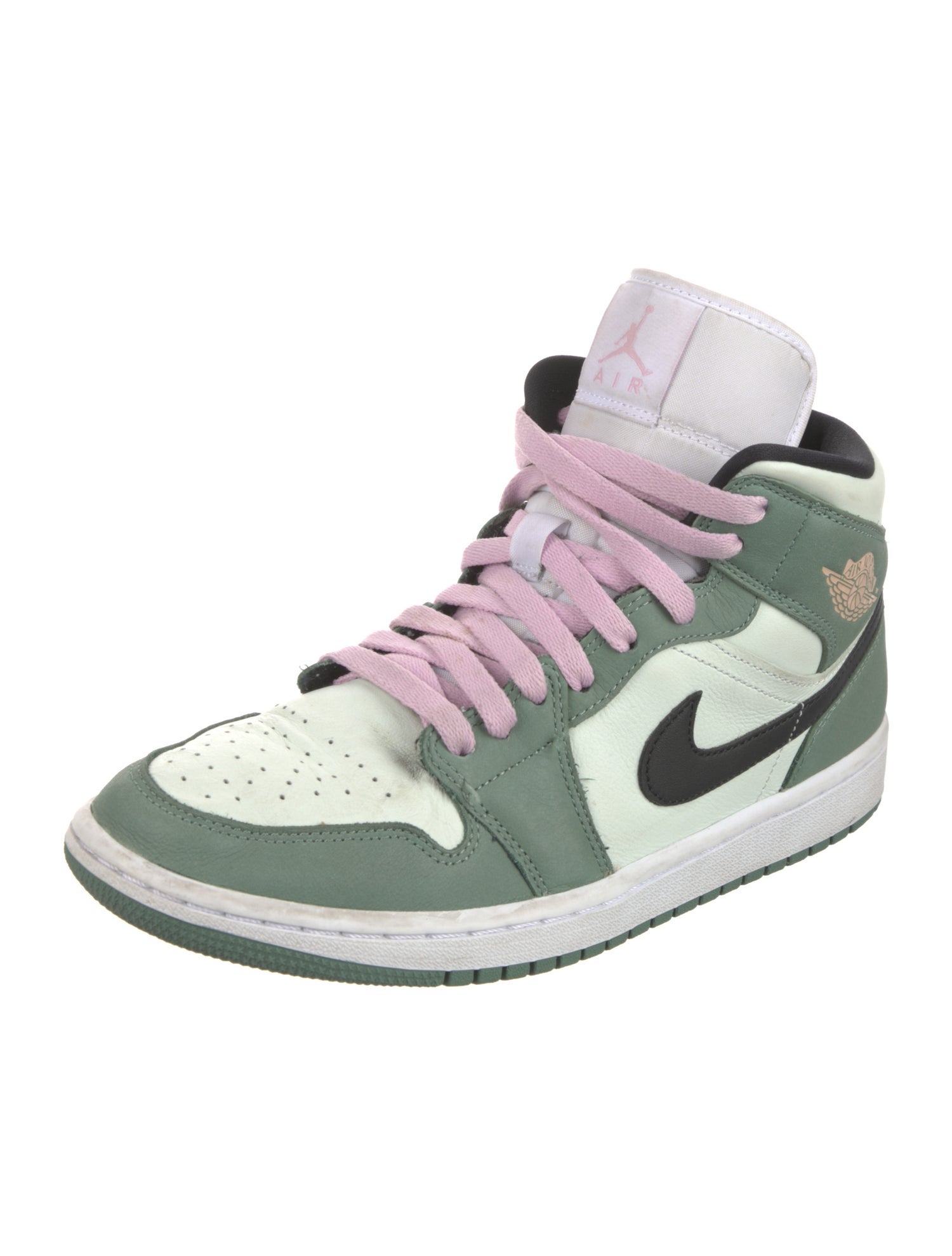 Jordan Leather Colorblock Pattern Sneakers