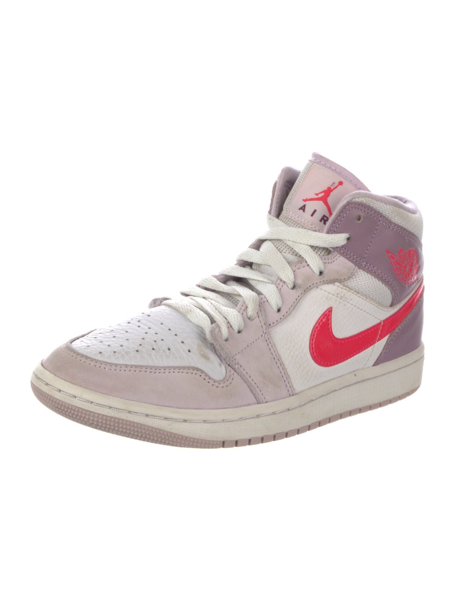 Jordan Leather Colorblock Pattern Sneakers