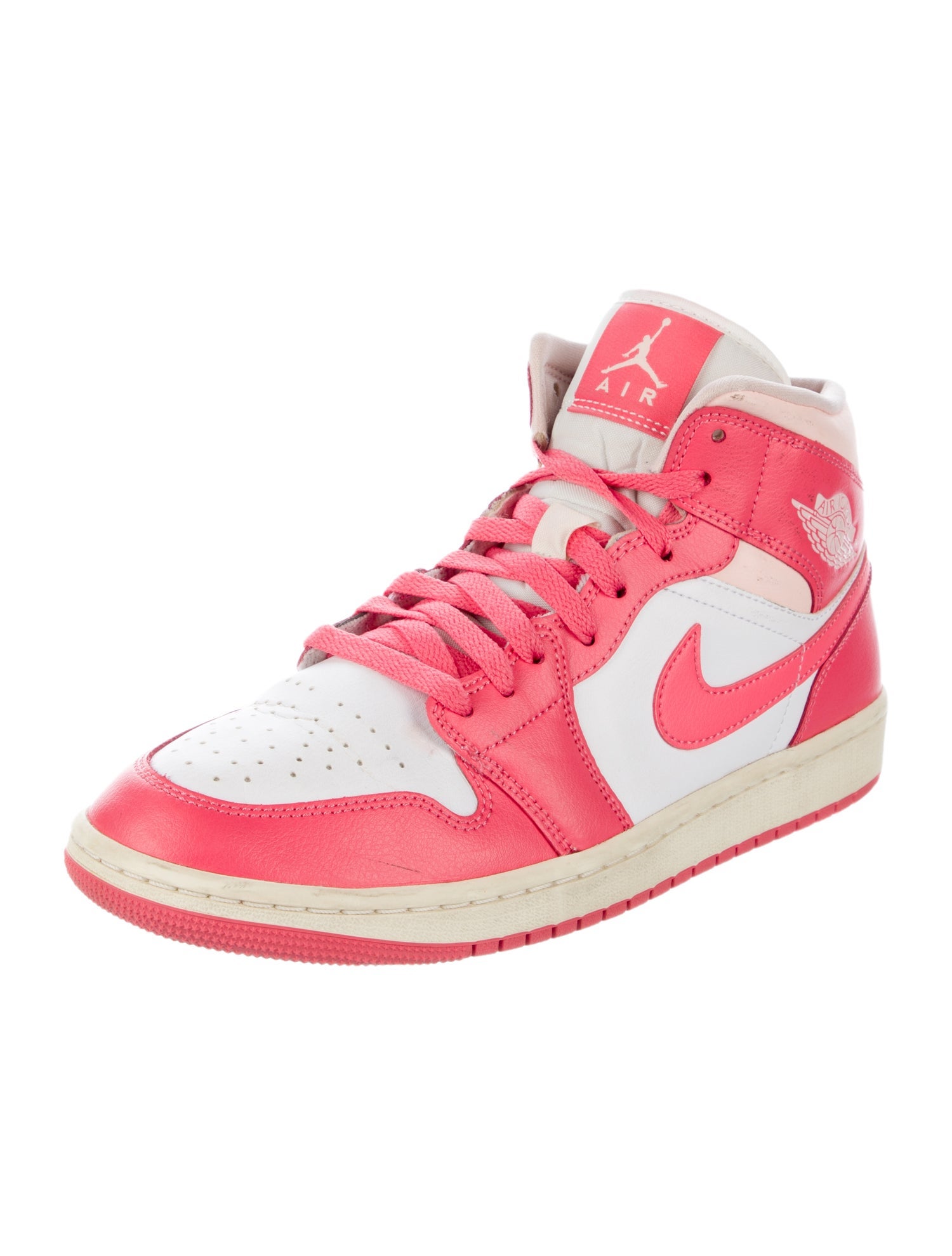 Jordan Leather Colorblock Pattern Sneakers