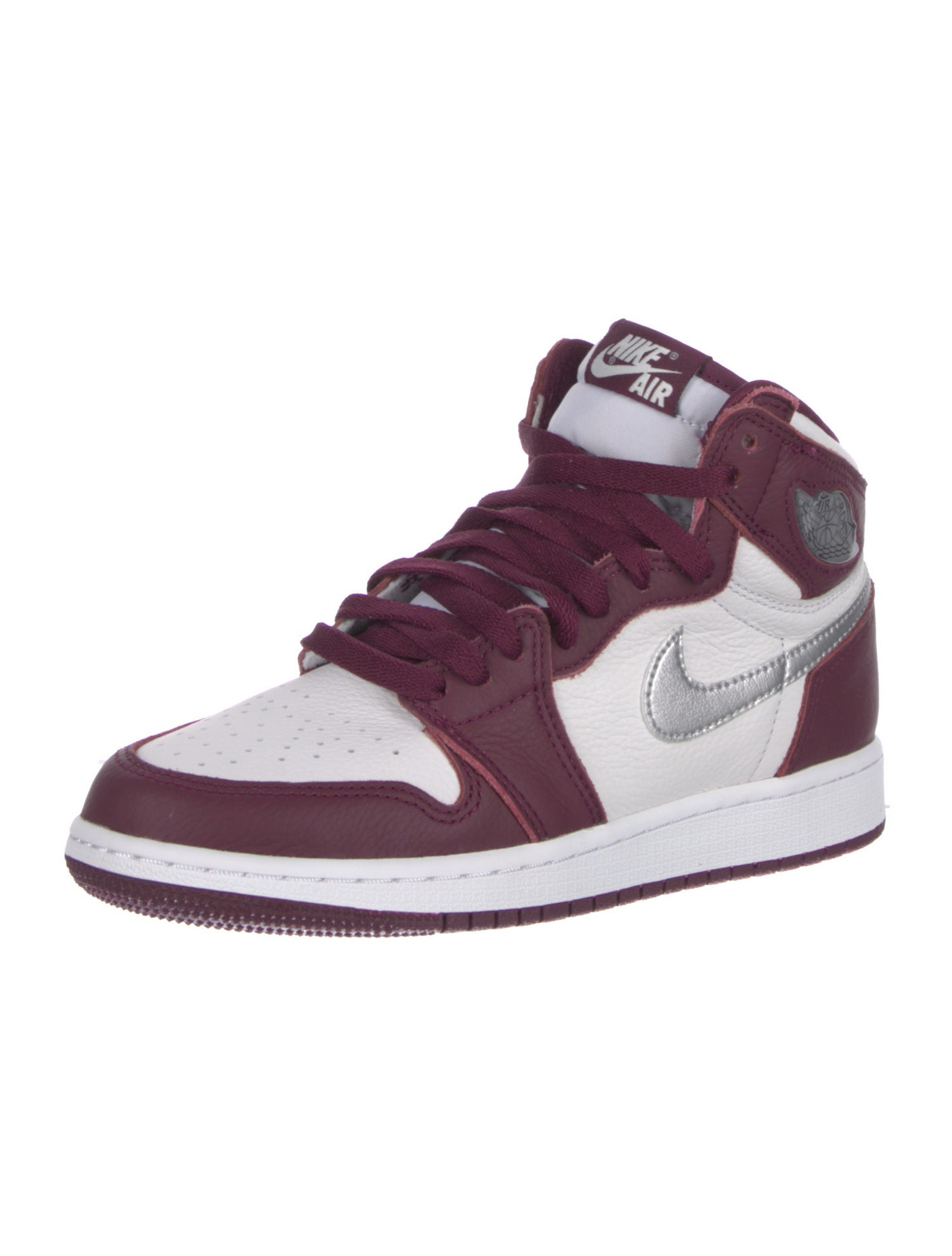 Jordan Leather Colorblock Pattern Sneakers