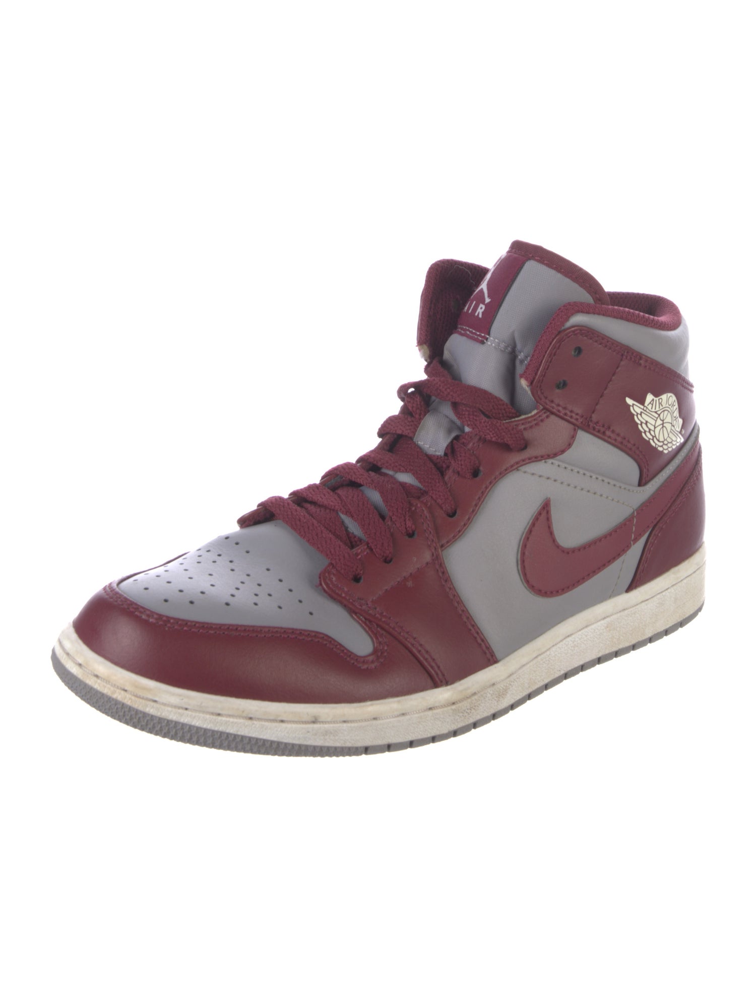 Jordan Leather Colorblock Pattern Sneakers