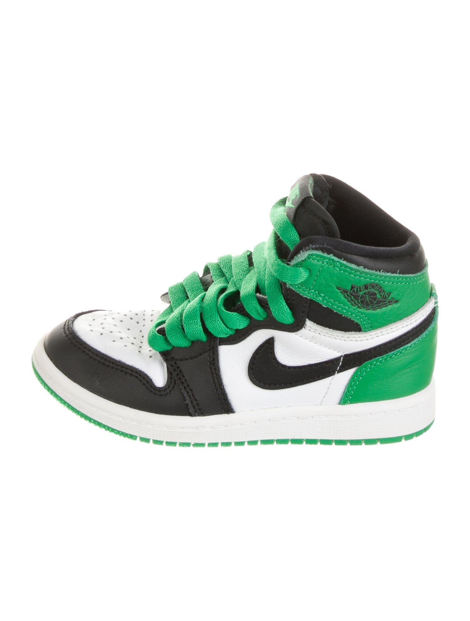 Jordan kid boys' green and black shoes