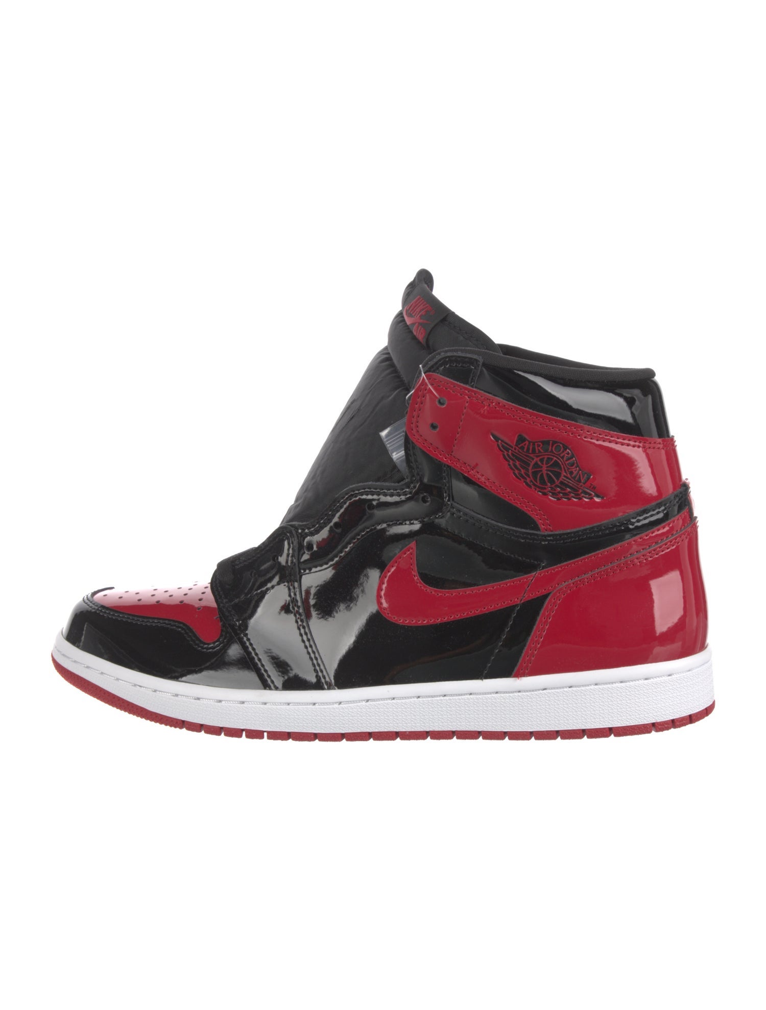Jordan Patent Leather Colorblock Pattern Sneakers