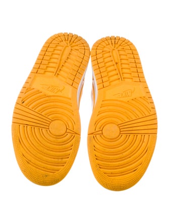 Jordan 1 Mid White University Gold Athletic Sneakers