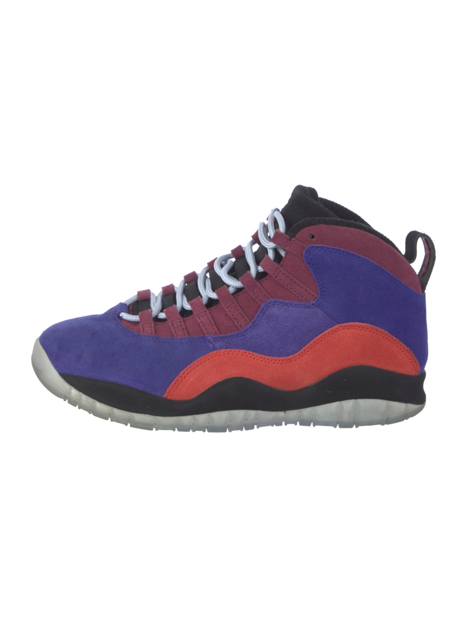 Jordan Suede Colorblock Pattern Athletic Sneakers