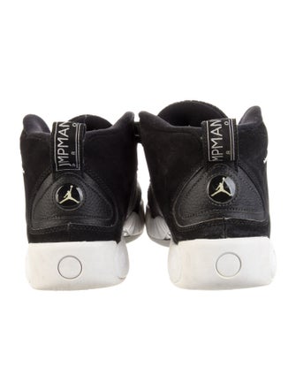 Jordan Leather Embroidered Accent Sneakers