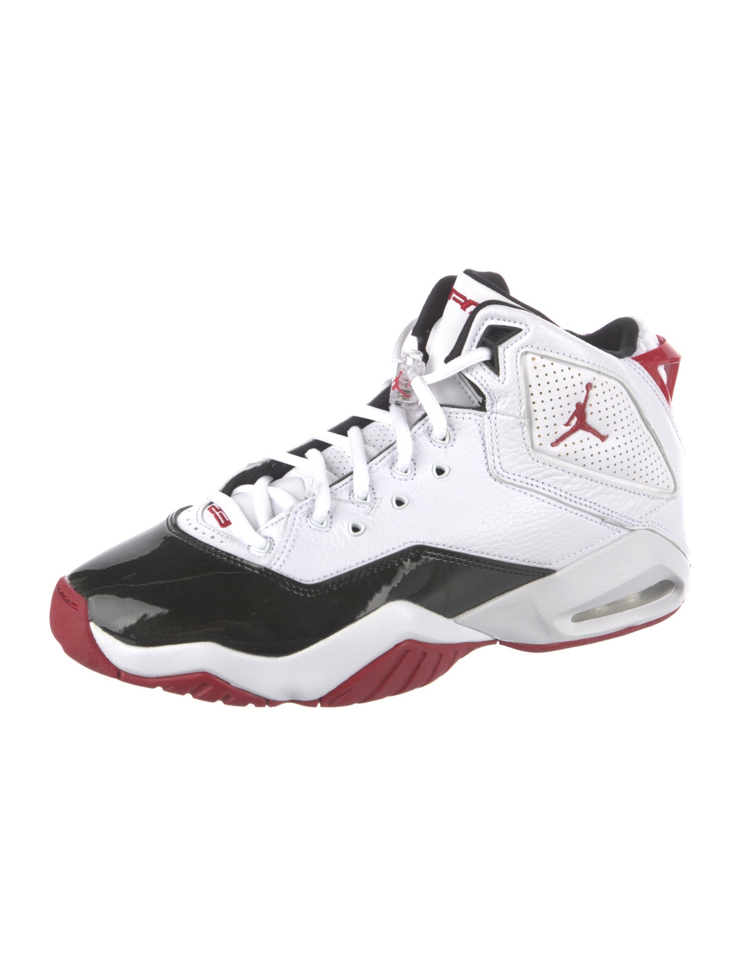 Jordan Leather Colorblock Pattern Athletic Sneakers