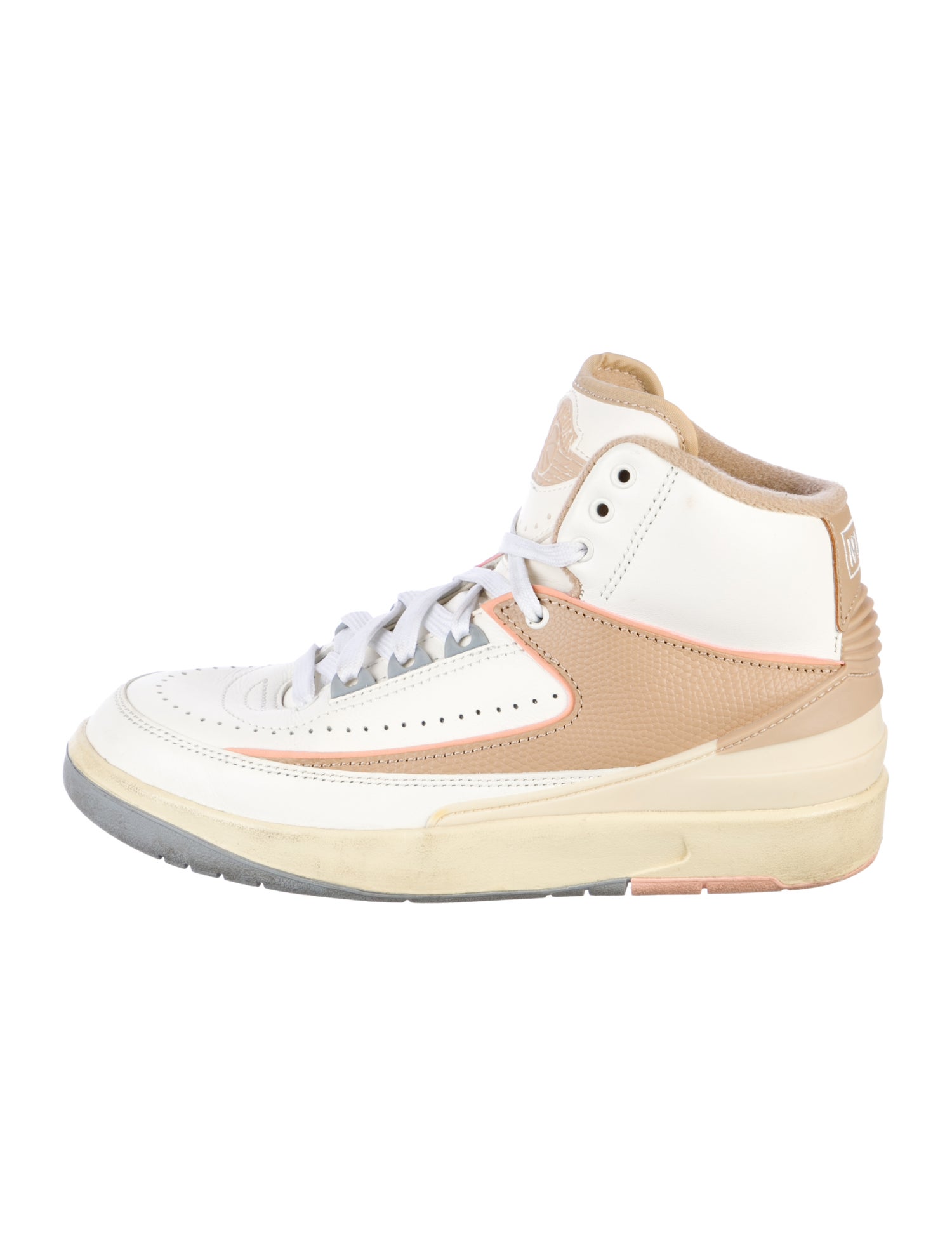 Jordan Leather Colorblock Pattern Sneakers