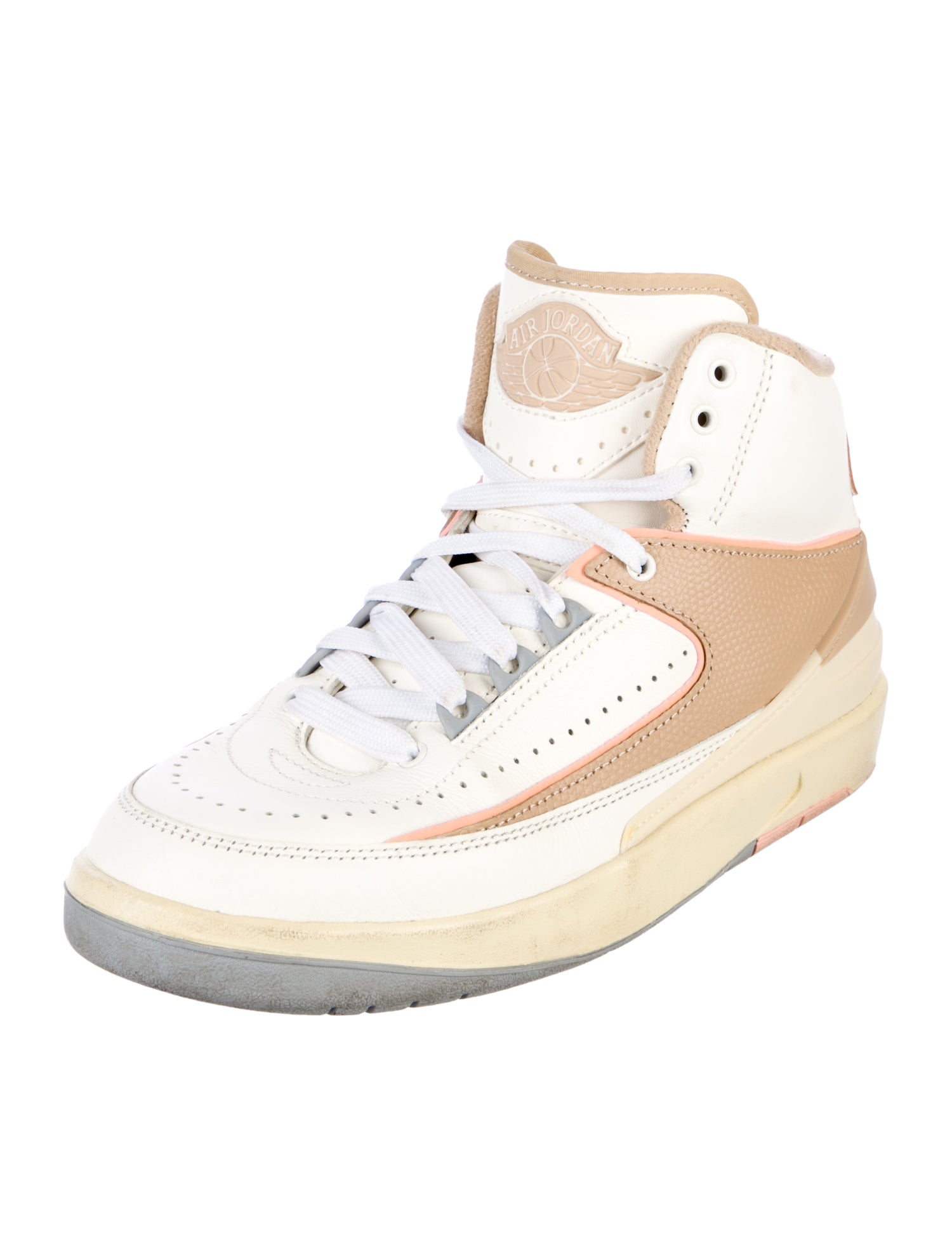 Jordan Leather Colorblock Pattern Sneakers