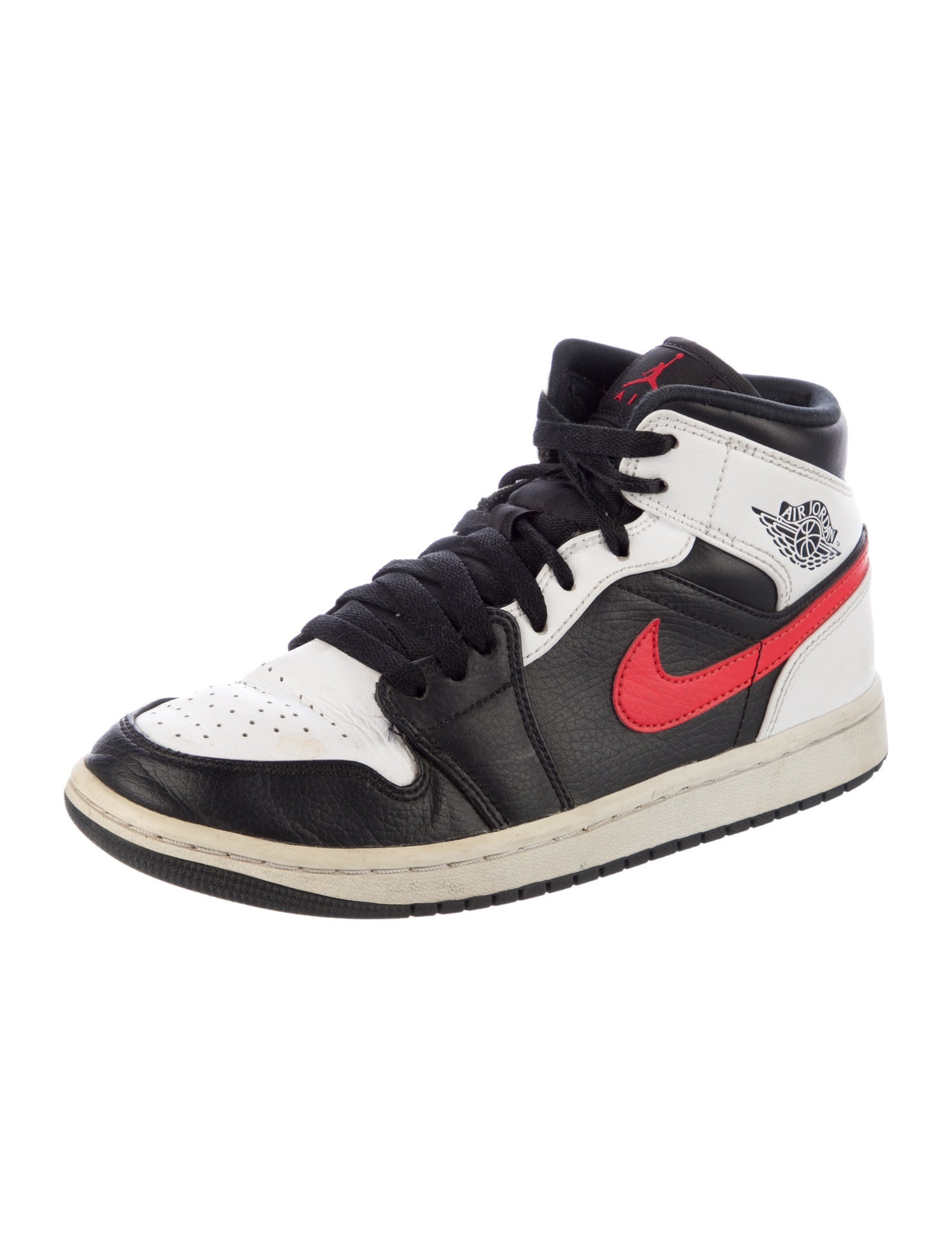 Jordan Leather Colorblock Pattern Sneakers