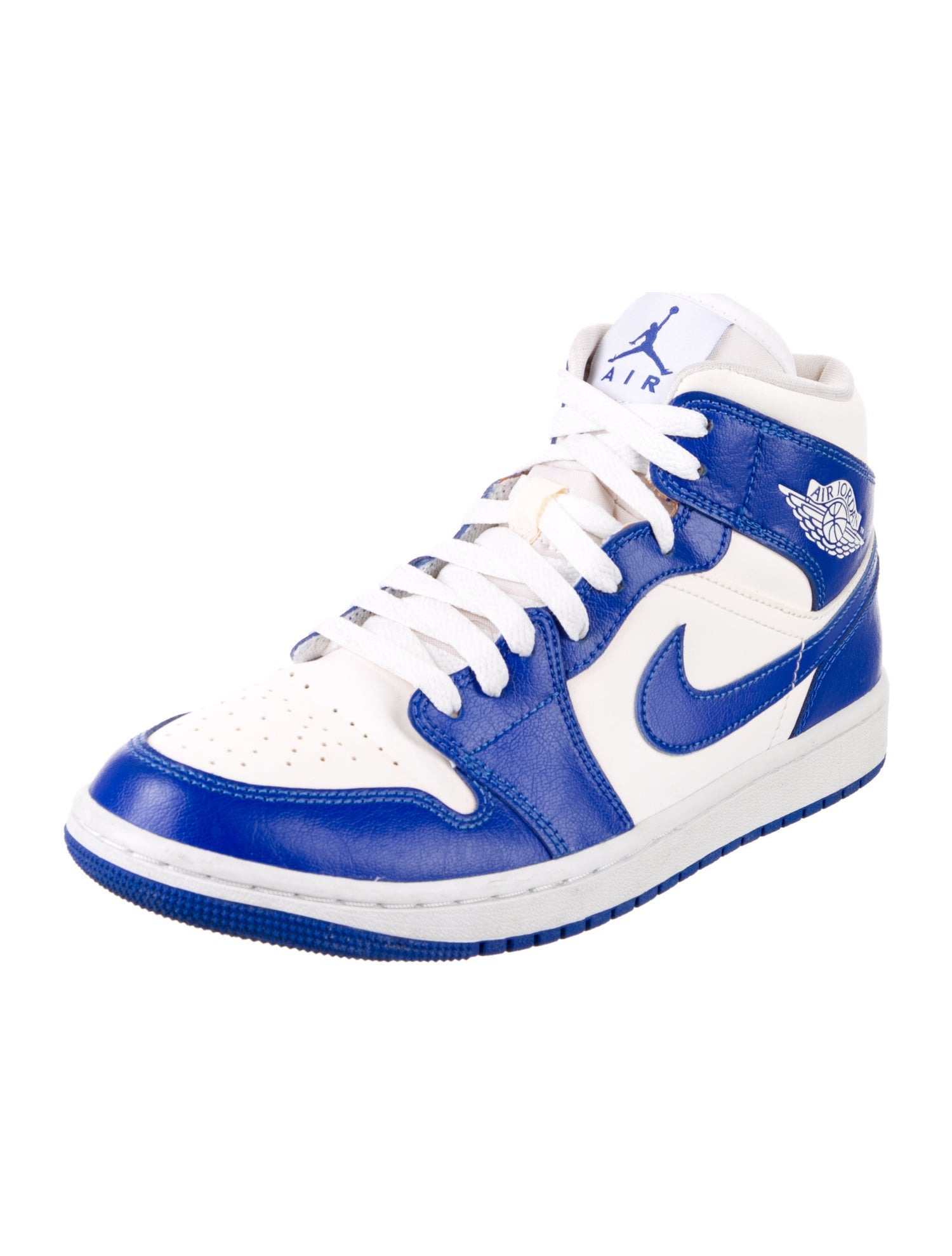 Jordan Leather Colorblock Pattern Athletic Sneakers