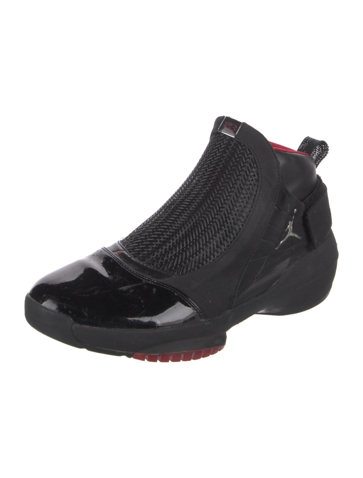 Jordan Patent Leather Mesh Accents Sneakers