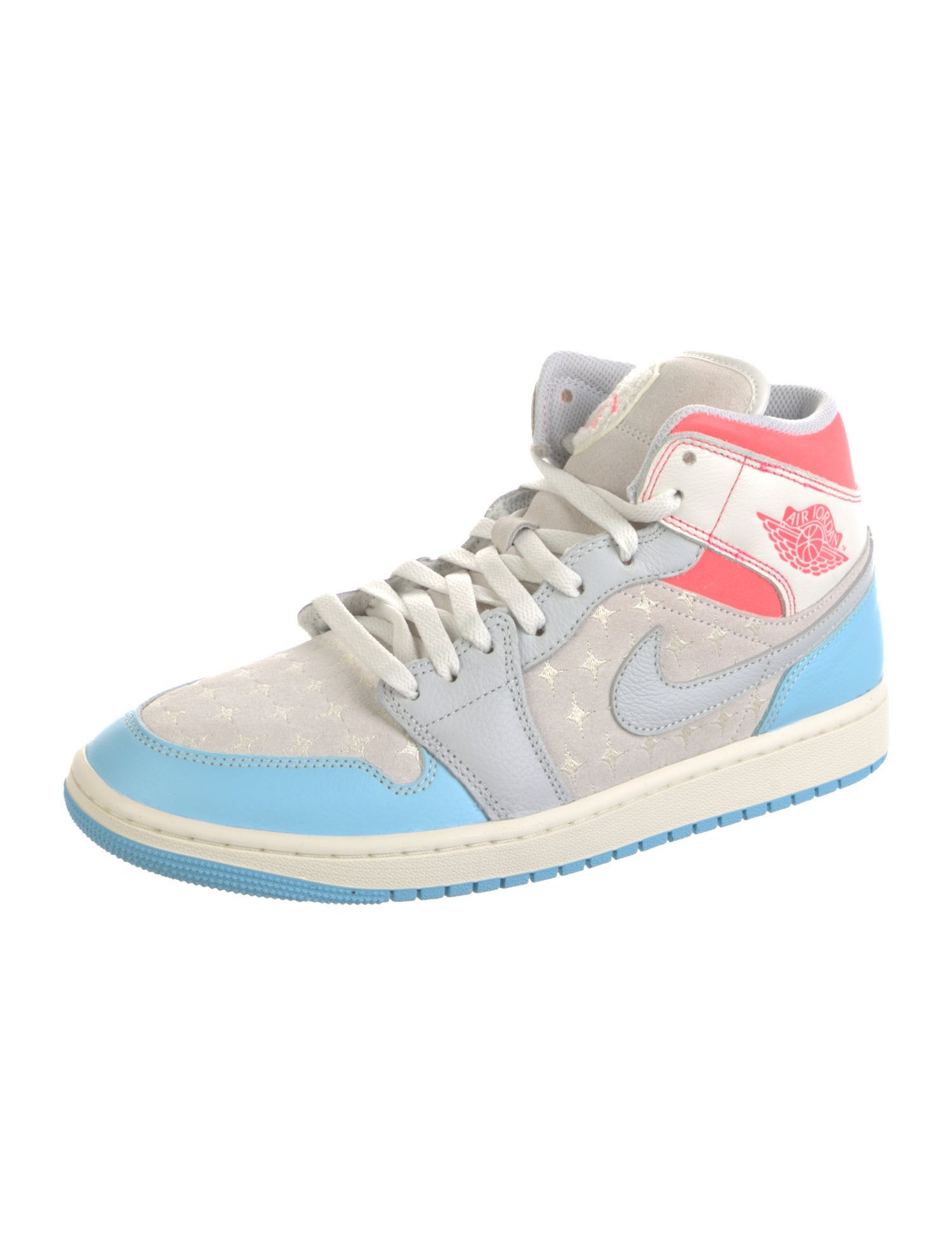 Jordan 1 Mid 'Sail Hot Lava Blue Chill' Sneakers