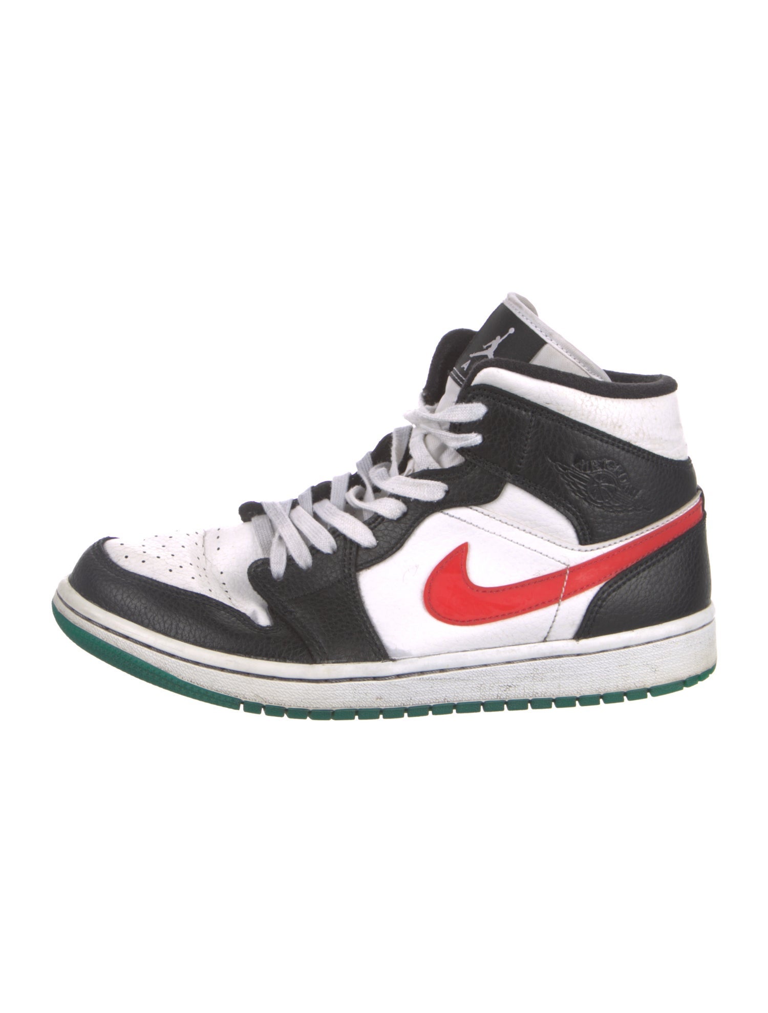 Jordan Leather Colorblock Pattern Sneakers