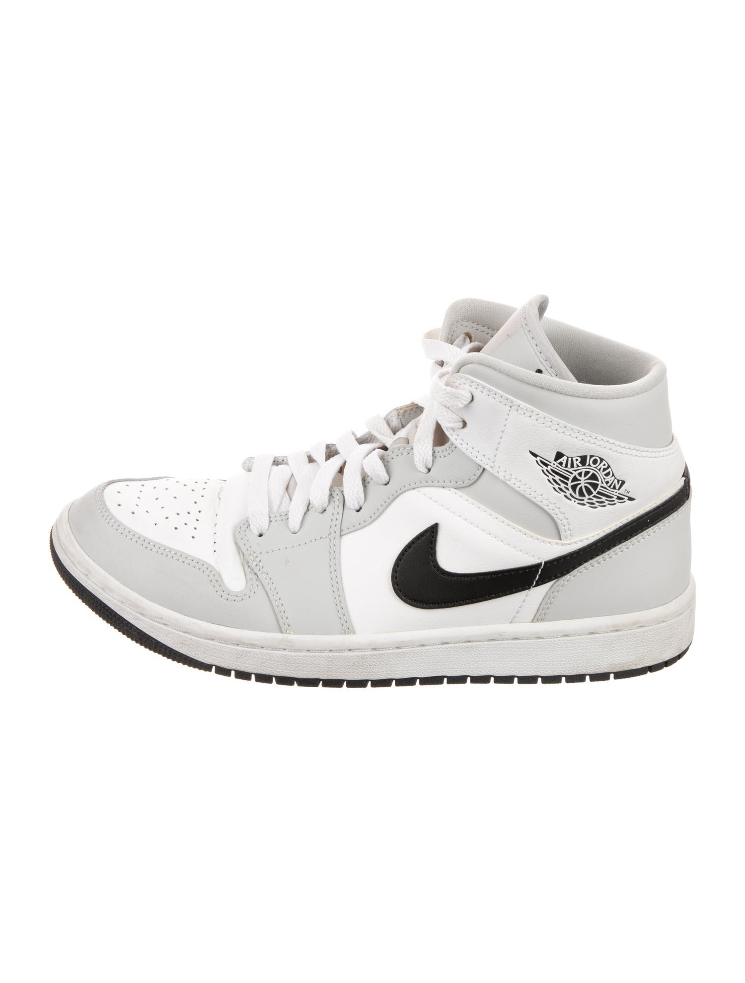 Jordan 1 Mid Light 'Smoke Grey' Athletic Sneakers