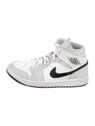 Jordan 1 Mid Light 'Smoke Grey' Athletic Sneakers
