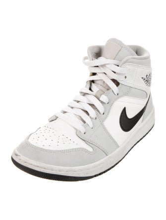 Jordan 1 Mid Light 'Smoke Grey' Athletic Sneakers