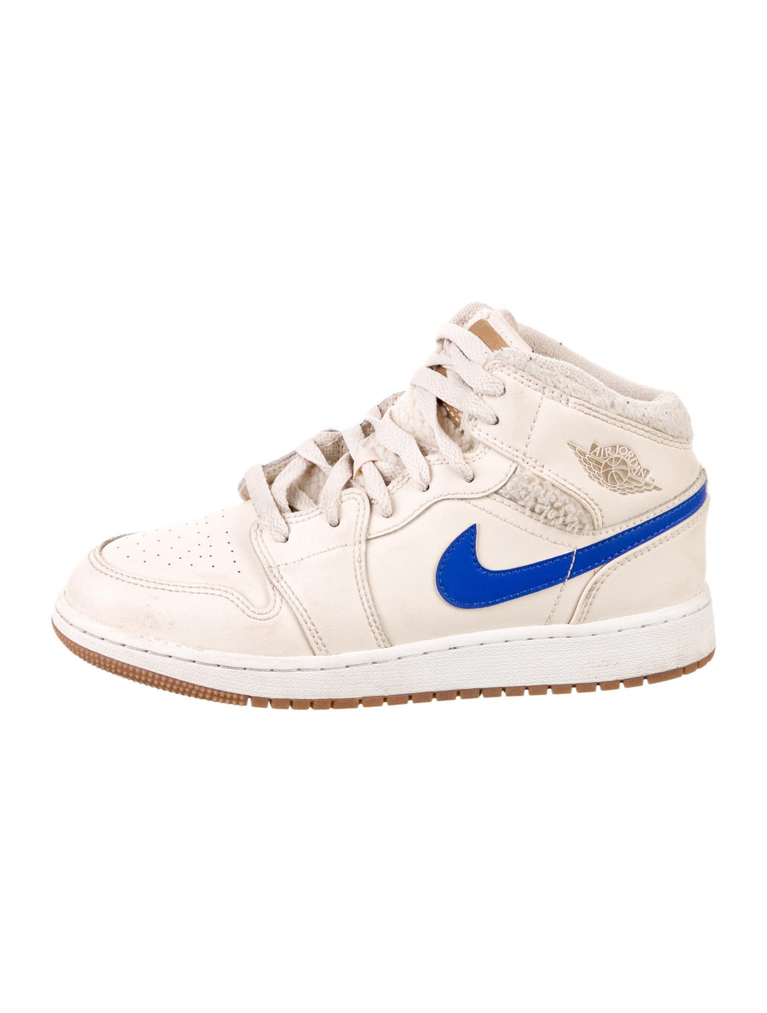 Jordan 1 Mid Utility Fleece Pearl White (GS) Sneakers