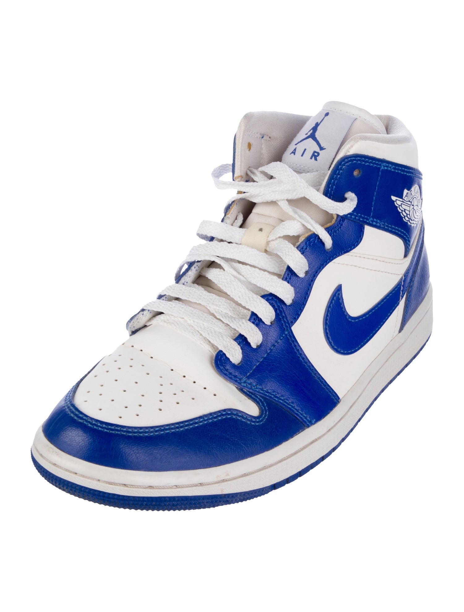 Jordan Leather Colorblock Pattern Athletic Sneakers