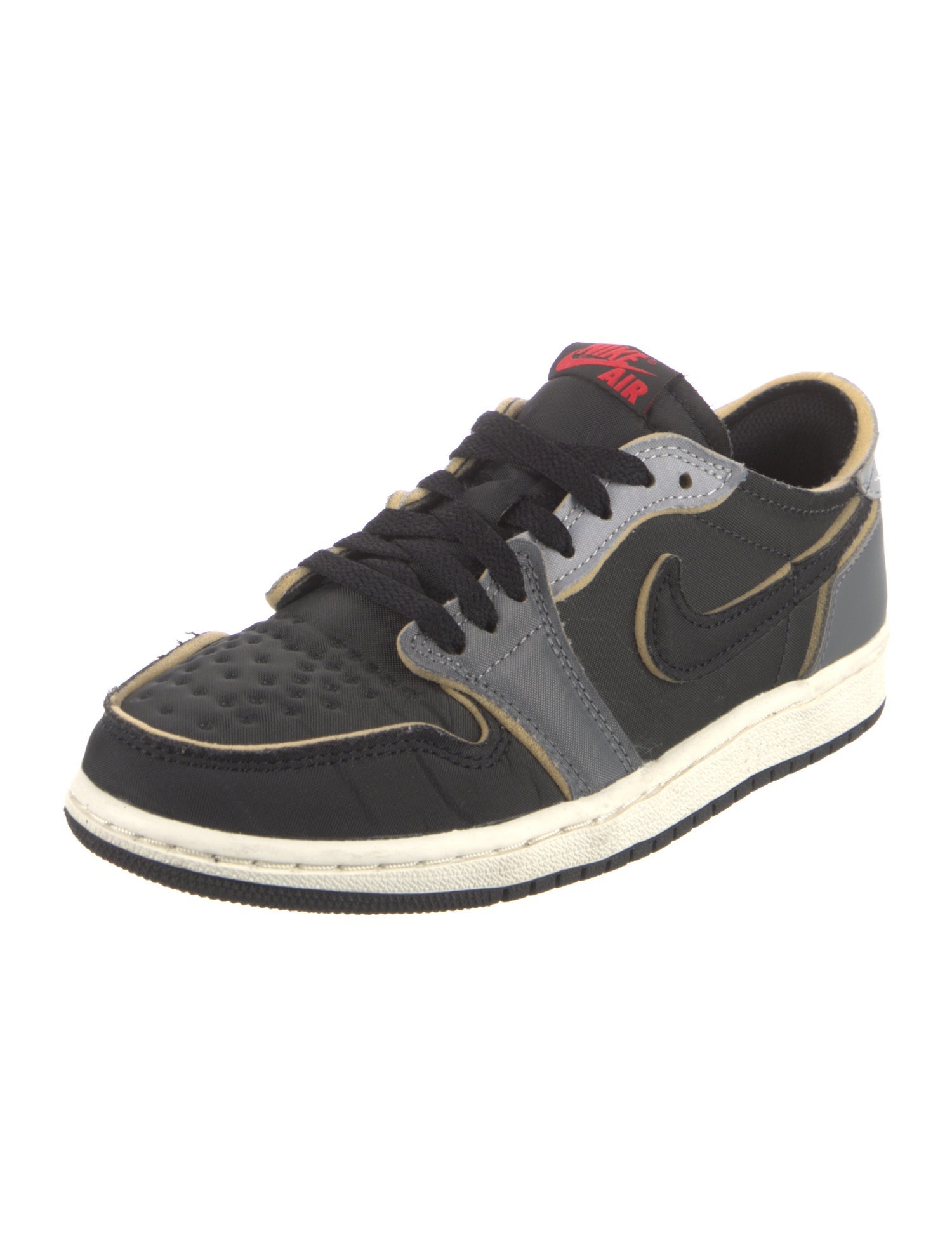 Jordan Leather Colorblock Pattern Athletic Sneakers