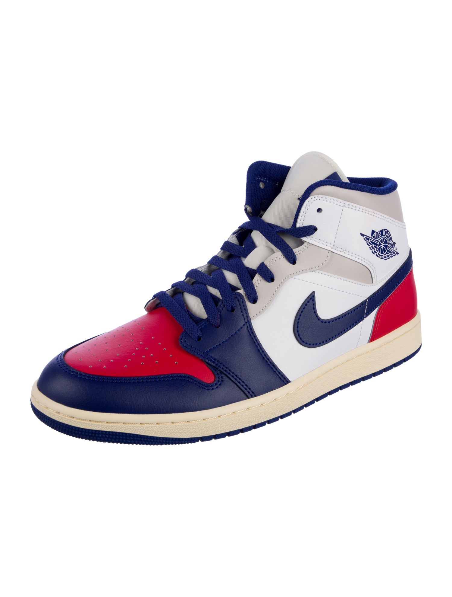 Jordan Leather Colorblock Pattern Sneakers