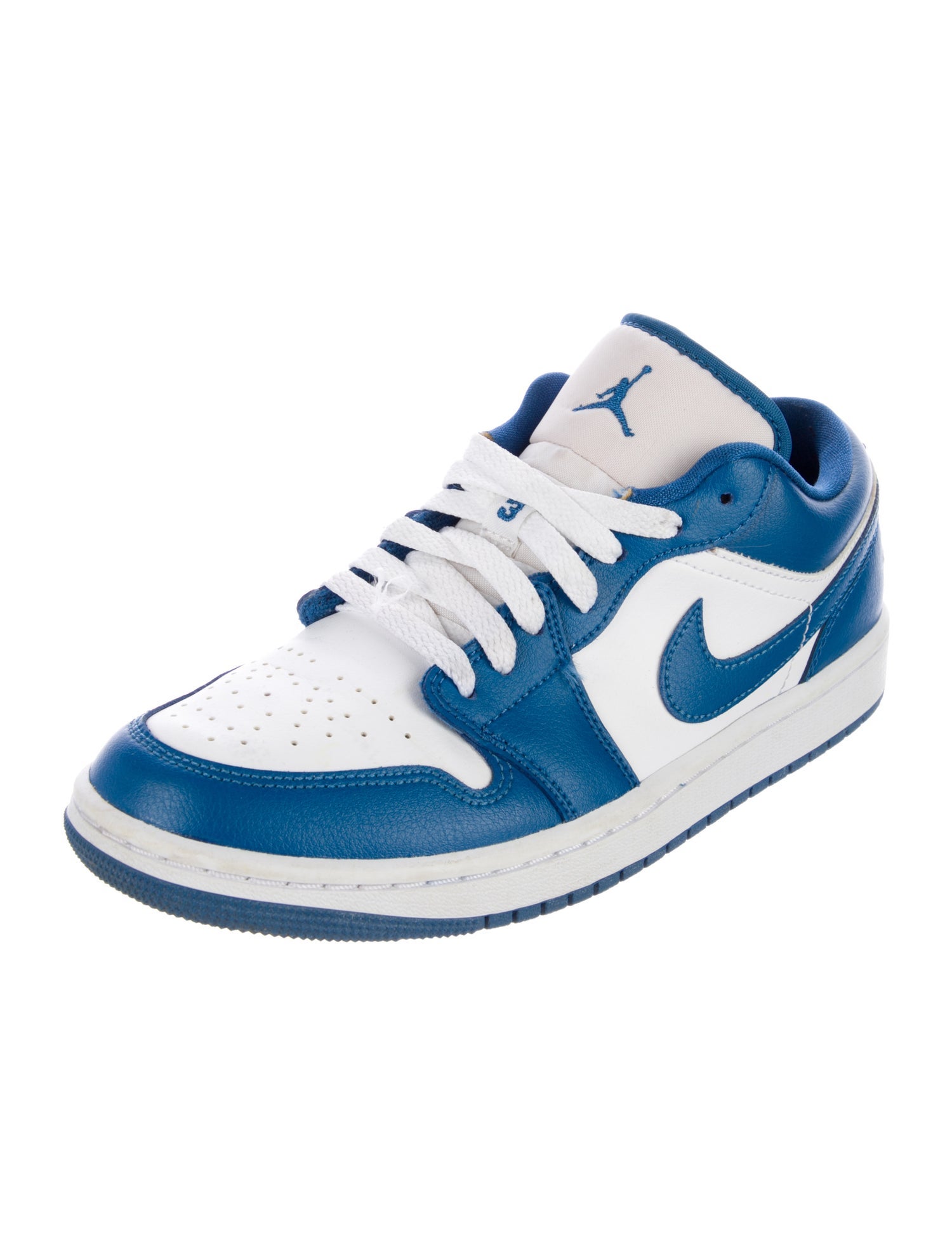 Jordan Leather Embroidered Accent Athletic Sneakers