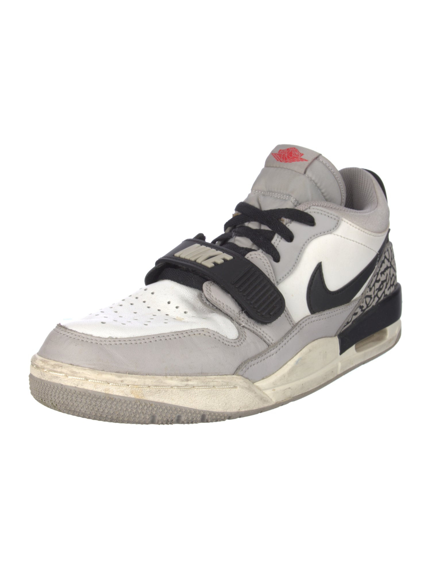 Jordan Leather Colorblock Pattern Athletic Sneakers