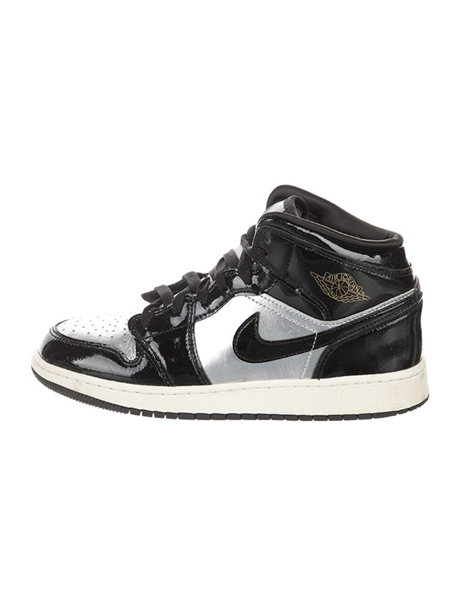 Jordan 1 Mid SE GS Black Metallic Silver