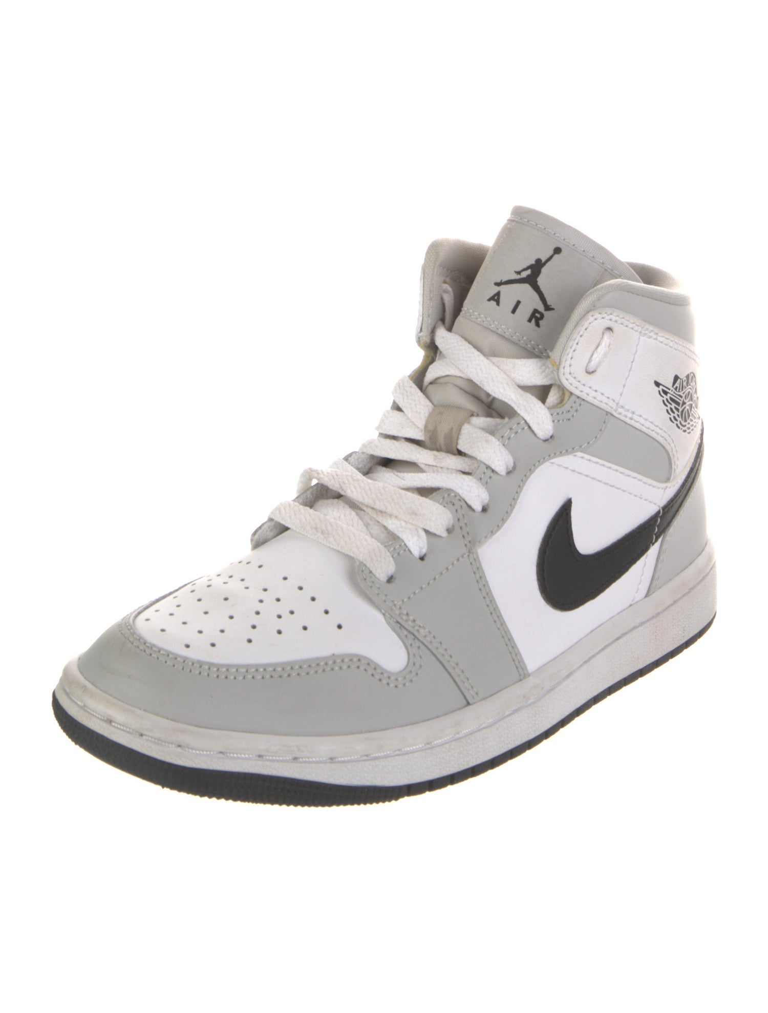 Jordan Leather Colorblock Pattern Wedge Sneakers