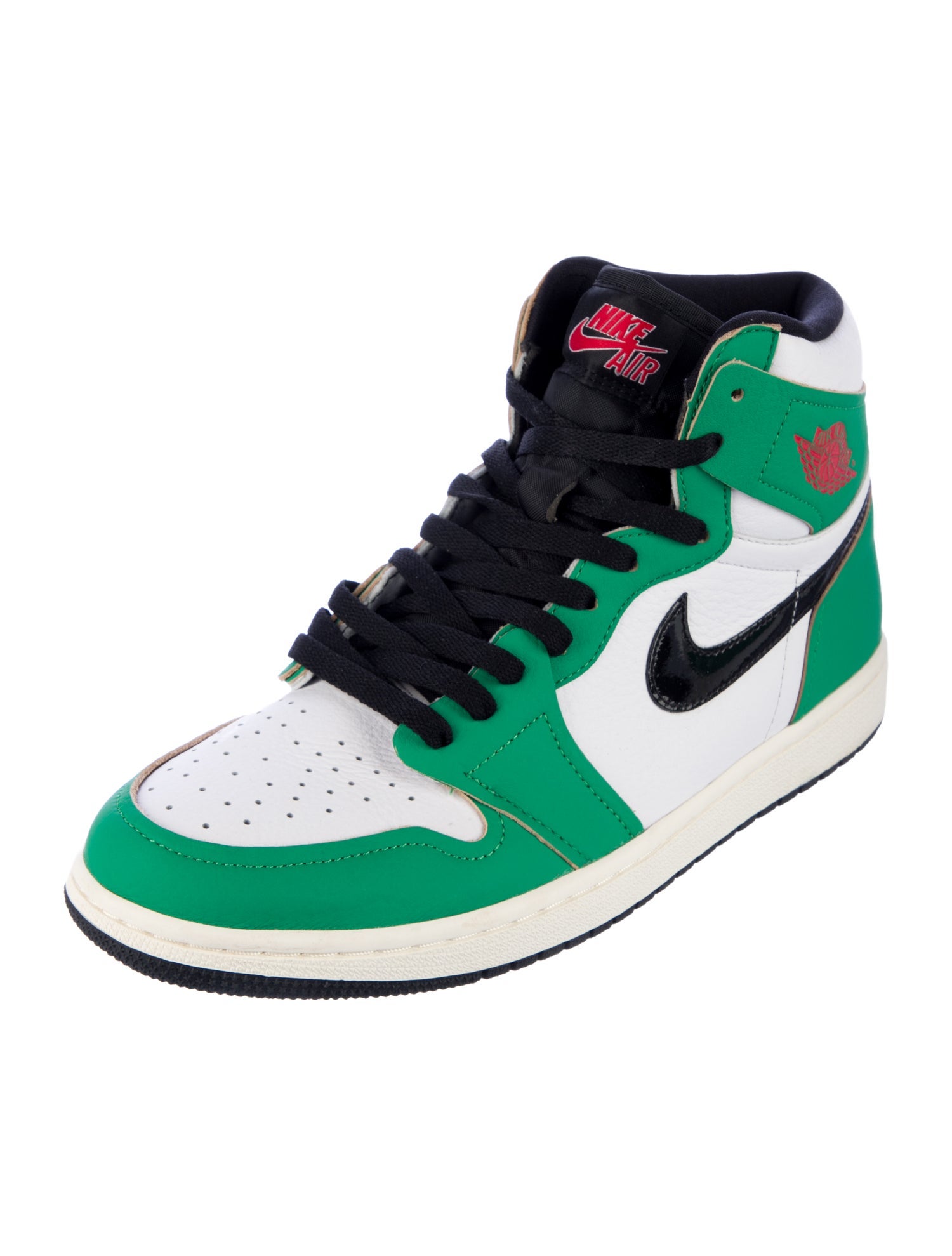 Jordan Leather Colorblock Pattern Sneakers